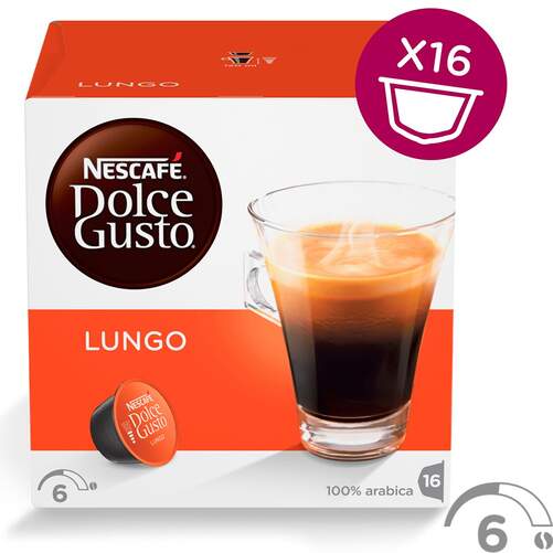 Cápsulas Dolce Gusto Lungo - 16 Cápsulas