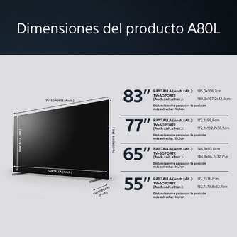 TV SONY 83%%%quot; XR83A80L UHD OLED 100HZ GOOGLE TV