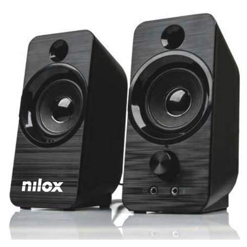 Altavoces Nilox NXAPC02 - 6W, conexión USB, Sin drivers, conector 3,5mm para móvil/disp. audio