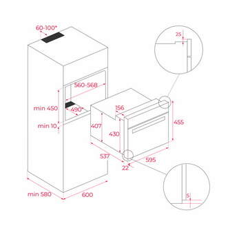 HORNO TEKA HLC8440 40L MICRO CRISTAL BLANCO