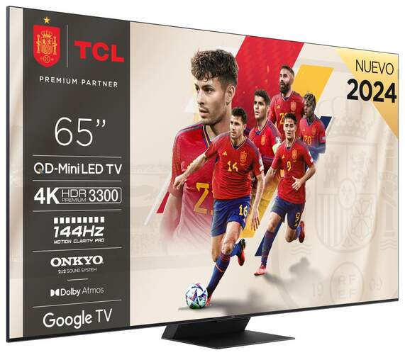 TV TCL 65" MiniLED 65C855 - 4K Ultra HD, QLED, GoogleTV, 144 Hz