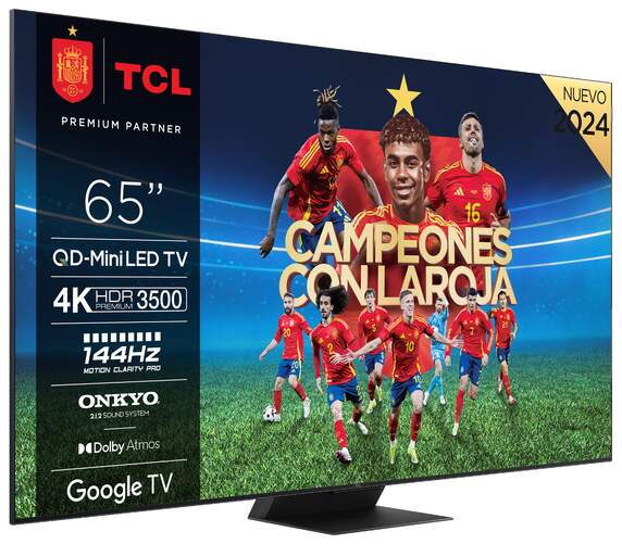 TV TCL 65" MiniLED 65C855 - 4K Ultra HD, QLED, GoogleTV, 144 Hz