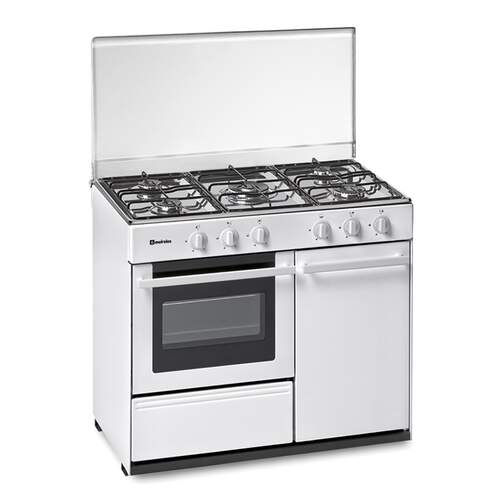 Cocina Meireles  G2950 DVTEW - 5 Fuegos, Quemador Triple, Horno, Blanco