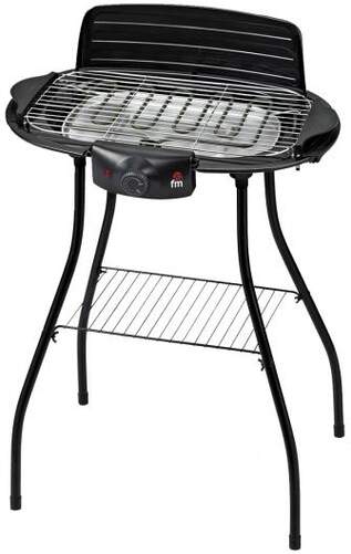 Barbacoa FM BEP2000 - 2000W, 47 x 23, Zona cocción regulable, con patas