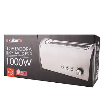 TOST. KUKEN 33623 INOX 1R LARGA 1000W INOX