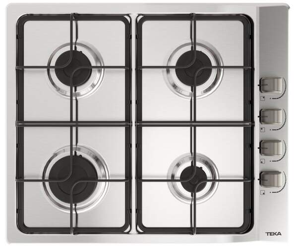 Placa de gas Teka E/60.340 112620018 - 4 fuegos, 60 cm, Inox
