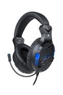 Auriculares Nacon PS4 Negros - Con cable 2,2 m, Micrófono Boom, Negro y Azul, control de volumen