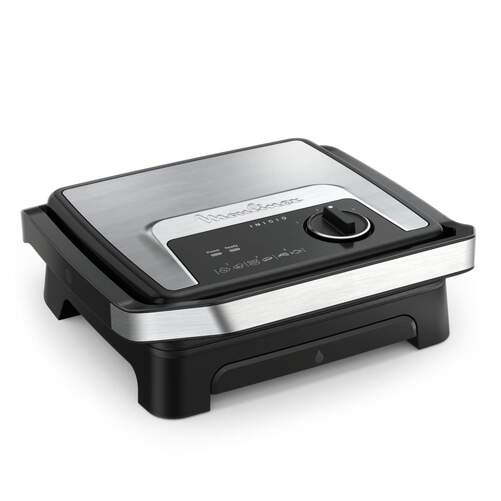 Grill Moulinex GI272D - 2000 W, 29x26 cm, Negro, Inox