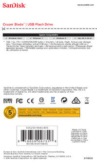 MEMORIA USB SANDISK CRUZER BLADE 64GB 2,0