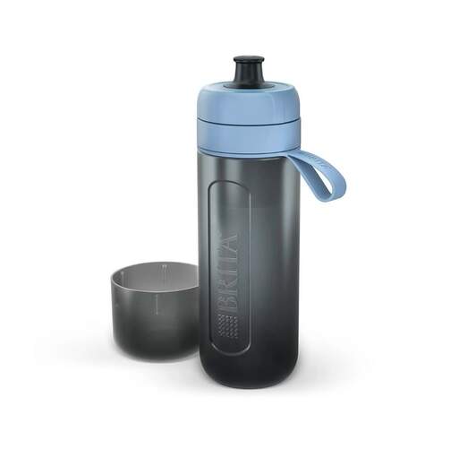 Botella Brita Filtrante Active - 2 Filtros, 0,6 L, Azul Claro