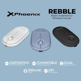 RATON PHOENIX REBBLE INALAMBRICO AZUL