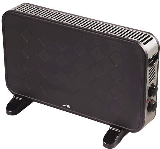 Convector eléctrico Artica ACV4000T - 1200/2000W, Pared/Suelo, Termostato 3 Ajustes Tª, Turbo