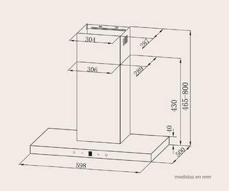 CAMPANA ARTICA ASKYLINE60AI 60CM A INOX TOUCH