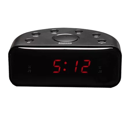 Radio Reloj Digital Denver CR-430 - Display LED Rojo, alarma, radio FM y PLL, botones de volumen