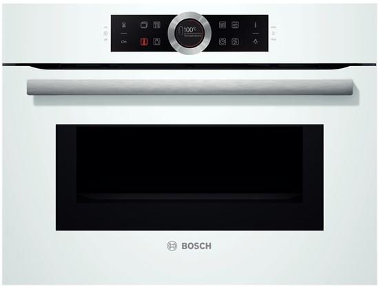 Horno Microondas Bosch CMG633BW1 - Compacto, 60x45cm, 14 Recetas, 6 Funciones, Blanco