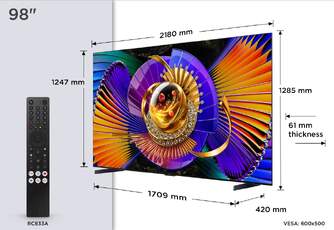 TV TCL 98%%%quot; 98C7L UHD SQDMINILED GOOGLETV 144HZ B%%%amp;O