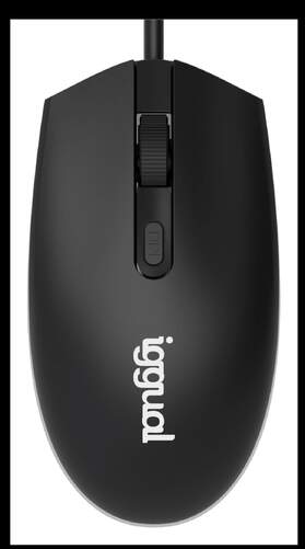 Rat&oacute;n &oacute;ptico Iggual con Luz LED 1600 dpi - Cable 1,2 m, ambidextro, 4 botones