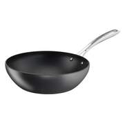 Sarten Tefal Unlimited Premium Wok G25619 - 28 cm, Negro e inox, antiadherente, asa remachada