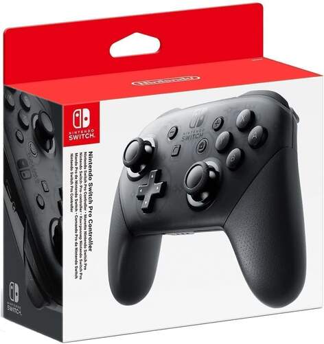 Mando Nintendo Switch Pro Controller Negro - Batería Aut. 40h, Vibración, BT 3.0