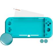 Funda Nuwa Switch Antideslizante con Film protector+ 2 Grips - Para Nintendo Switch Lite, silicona