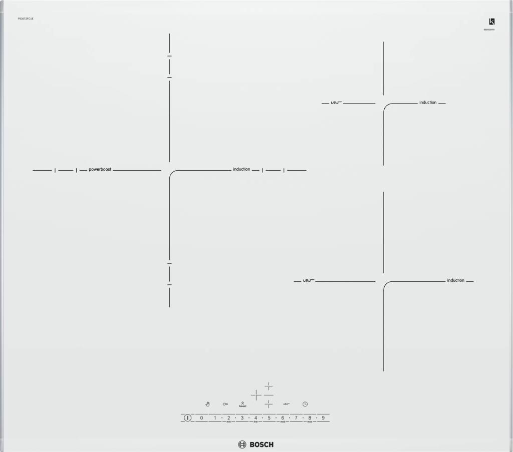 Placa inducción Bosch PID672FC1E - 60cm, 3 zonas