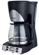 Cafetera Goteo MXOnda MXCE2270 - 12 Tazas, Programable 24 hrs, Negro, Plata