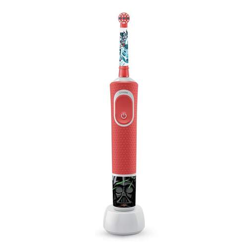 Cepillo eléctrico Oral-B D100 Star Wars - 2 Velocidades, CrossAction, Modo Sensible, Rojo