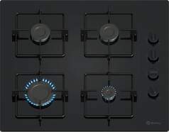 Placa de Gas Balay 3ETG464SB - 4 fuegos, 60 cm de ancho, sistema GasStop, Negro