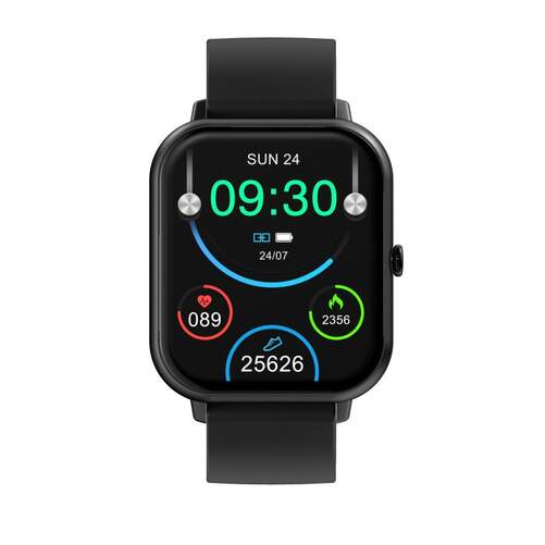 Smartwatch DCU Curved Glass Pro -  15 h autonomía, Bluetooth 5,1, Negro