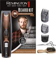 Barbero Remington B4046 Kit Peine Cortador + Cabezales - 90 min autonom&iacute;a, negro y marr&oacute;n