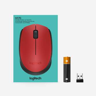 RATON LOGITECH M171 INALAMBRICO 910-004641 ROJO
