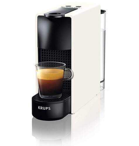 Cafetera Nespresso Krups Essenza Mini XN1101PR5 Blanca - 19 Bar, 0.6 L, Apagado automático ECO