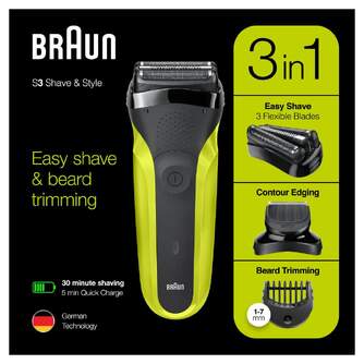 AFEITA. BRAUN 300BT 30MIN AUT. 5 PEINES