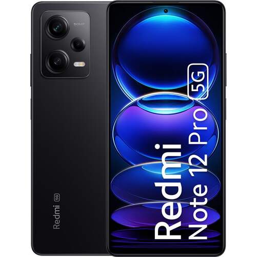 Redmi Note 12 Pro 5G 8/256GB Negro - 6.67" FHD+ 120Hz, MediaTek 1080, 50+8+2/16Mpx, NFC, 5000mAh 67W