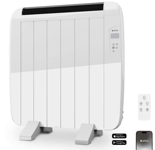 Emisor T&eacute;rmico seco Artica AETS900 - 900W, 6 Elementos, LCD display, Control remoto, WiFi