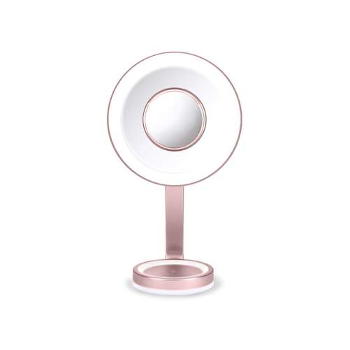 Espejp Babyliss 9450E X10 - Luz LED, 28,5 cm, Metal, Rosa