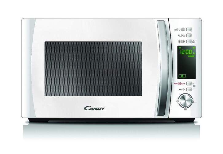 Microondas Candy CMXG 20DW - 700W, 20 Litros, Con Grill, 40 Programas, Display, Blanco