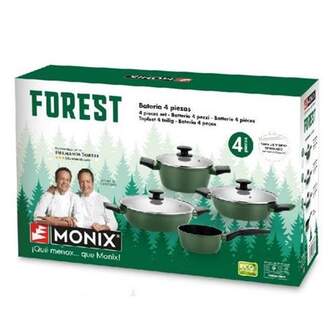 BATERIA COCINA MONIX FOREST 4PIEZAS T/CRIS M509900