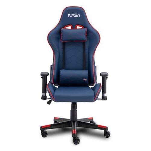Silla Gaming Nasa Galactic - Azul y Rojo, reclinable, peso m&aacute;ximo 150 kg