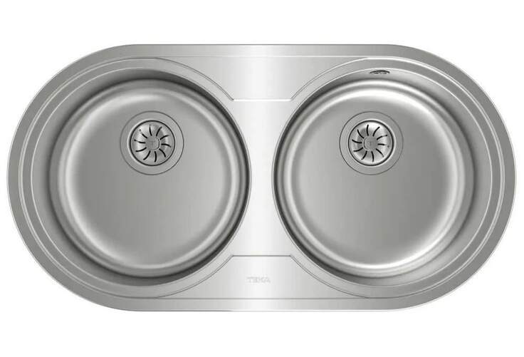 Fregadero Teka DR80 2C 10110006 - 84x44x14 cm, Empotrado, Inox