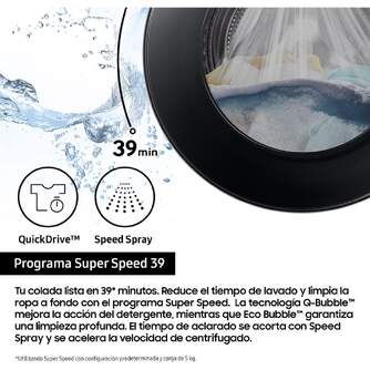 LVD. SAMSUNG WW11DB7B34GWU3 11KG 1400RPM BCO