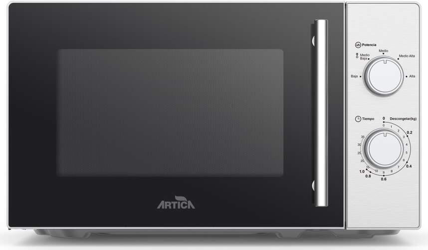 Microondas Artica AMW202X - 700 W, 20 Litros, 5 Potencias, Inox