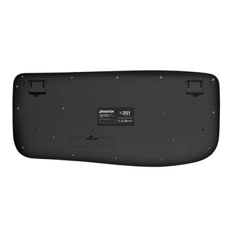 TECLADO PHOENIX K201 ERGONOMICO INALAMBRICO NEGRO