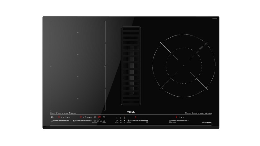 Placa Inducci&oacute;n Teka AFC87628MSTBK 112500053 - 4 Zonas + Campana, 7200 W, Negro