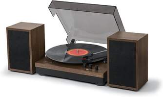 GIRADISCOS ESTEREO MUSE MT-108BT MADERA/NEGRO