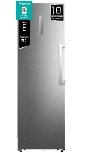Congelador Vertical HISENSE FT3K310SAIE1 - Kitchen Fit, Clase E, Capacidad 312 L, Color Inox