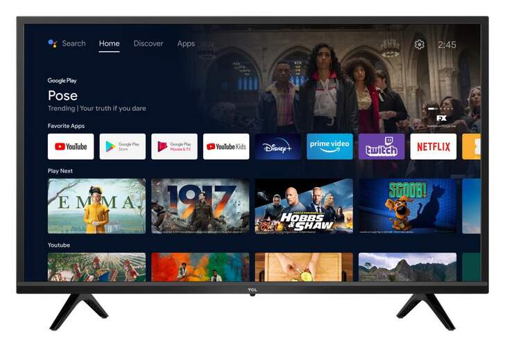 Televisor 32" TCL 32ES615 - HD, Smart TV Android, HDR,