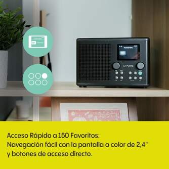 RADIO FM/INTERNET PURE CLASSIC H4I NEGRO CENIZA