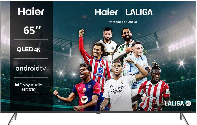 TV Haier 65" H65K705UG - 4K Ultra HD, QLED, Smart TV Android 11, Bluetooth 5.1, HDR10
