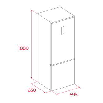 FRICOM. TEKA RBF44630BK 188x60 NF DSP NEGRO